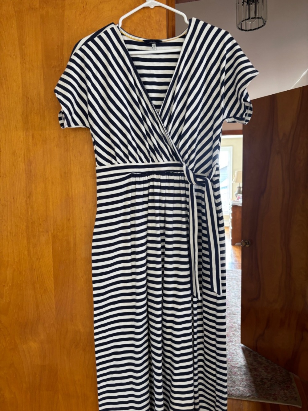 Joules Navy White Striped Wrap Dress Size US 8